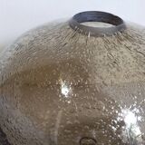 Vintage bubble-blown glass ball vase from riom france