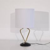 Lampe vintage de Arlus en fonte et laiton