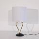 Vintage Arlus lamp in cast iron and brass