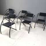 Set of 6 Post modern dining chairs, 1980s