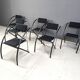 Set of 6 Post modern dining chairs, 1980s