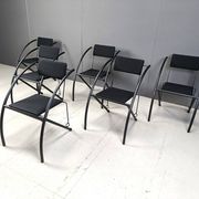 Set of 6 Post modern dining chairs, 1980s