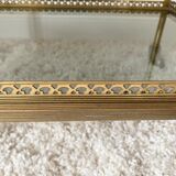 Brass and smoked glass dessert 60s