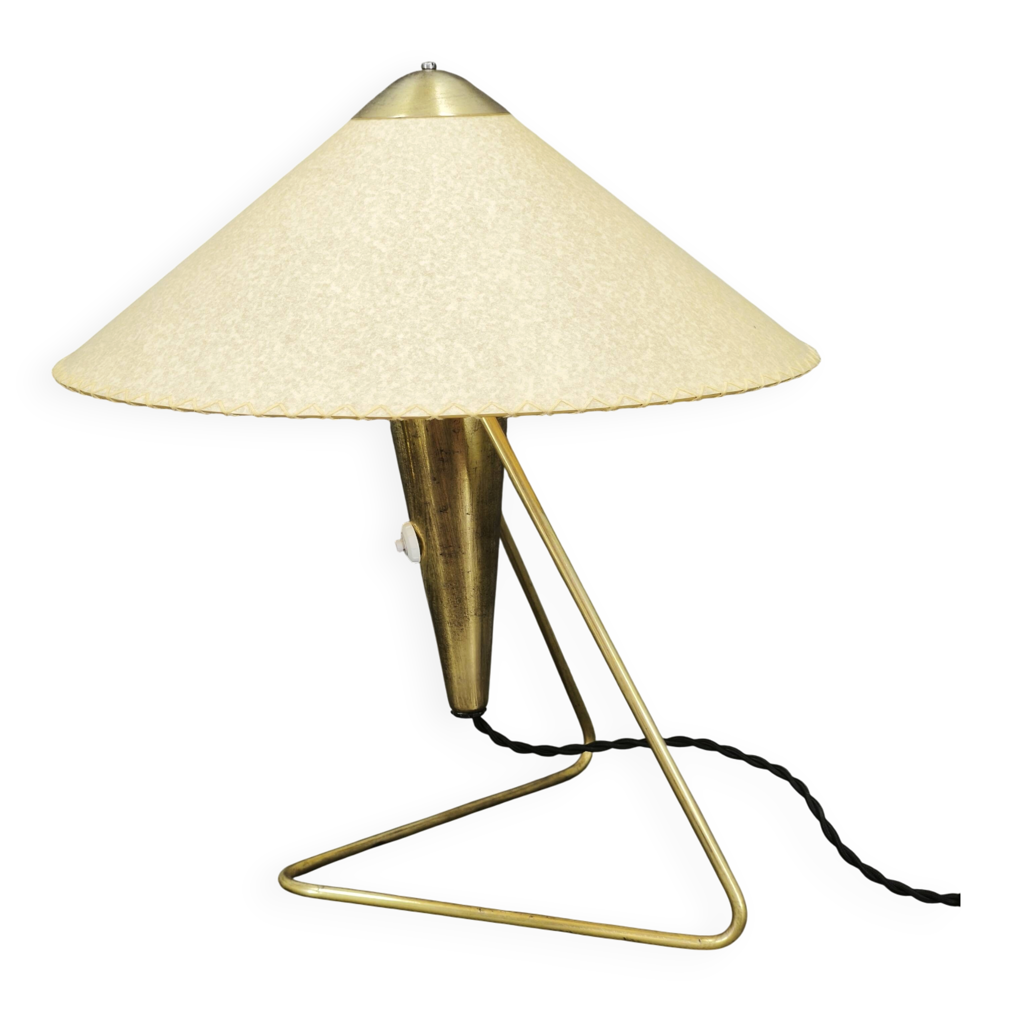 1960s Brass Table Lamp by Helena Frantová, Czechoslovakia