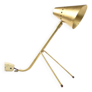 Space Age bedside lamp, brass metal, USSR, 1960s