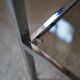 Vintage chrome metal saddle