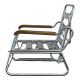 Modernist convertible armchair in the style of François Caruelle
