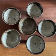 6 cups Pierre Digan in pyrite stoneware