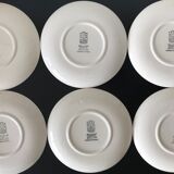 6 dessert plates fruit earthenware from Gien Cordon Rouge