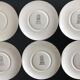 6 dessert plates fruit earthenware from Gien Cordon Rouge