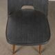 Chaise vintage des années 50-60 avec rembourrage en mousse et revêtement en similicuir