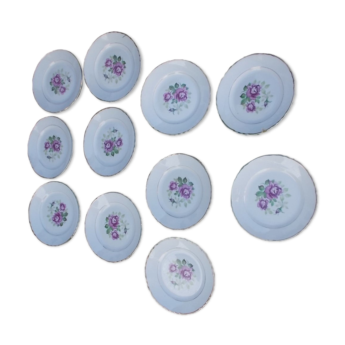 Lot 11 flat plates moulin des loups