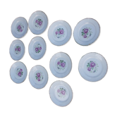 Lot of 11 flat plates from Moulin des Loups.
