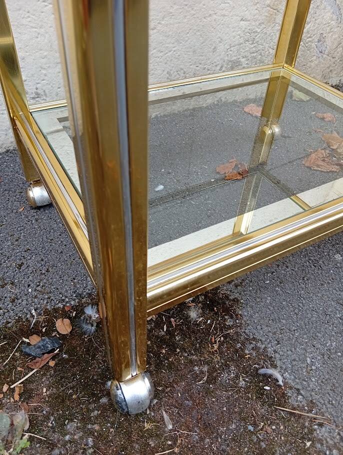Brass and glass dessert table