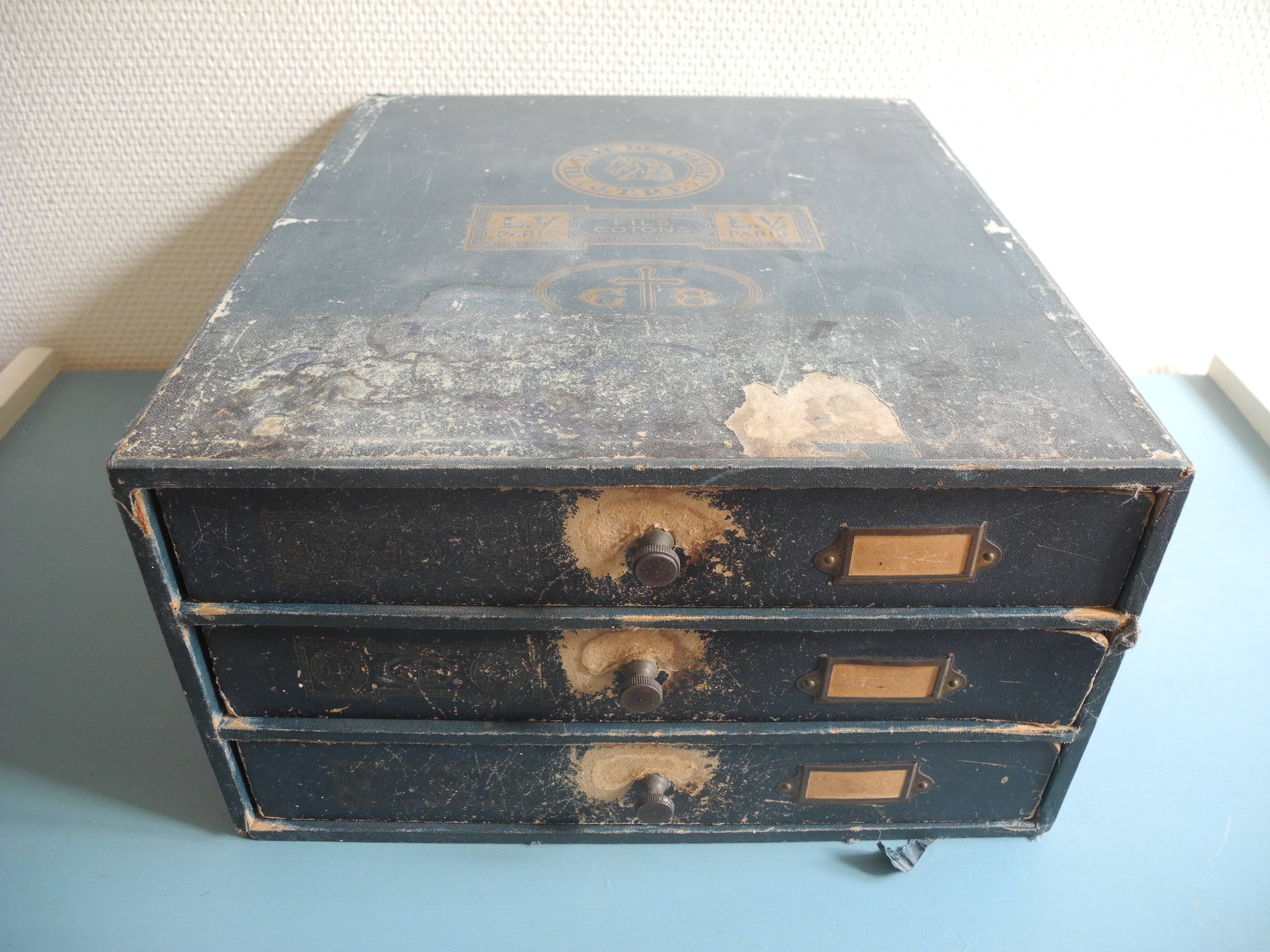 Antique haberdashery cabinet, LV Paris, JTPF