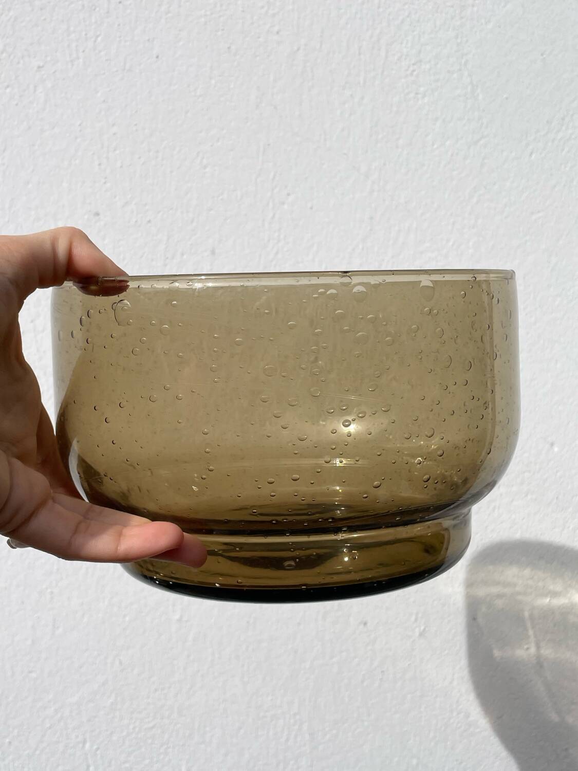 Saladier en verre soufflé style Biot