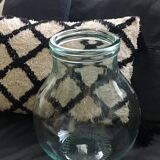 Light green glass jar