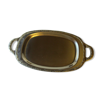 Stainless steel (Cromargan) serving tray Baroque - vintage from the 1970s