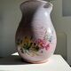 Vintage purple carafe with field flower patterns H:20cm