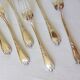 6 punched silver metal forks 2106224