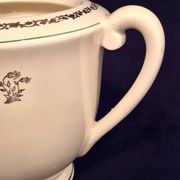 Antique sugar bowl, in Gien earthenware, Model Valence A040