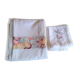 Embroidered tablecloth and open fruit decoration - 12 assorted towels