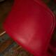 2 Hans Olsen armchairs, 1950s, red leather finish.