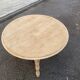Table à manger ronde extensible rénovée Louis Philippe 115cm 6 personnes
