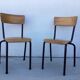 Chaise d'école bois et métal pour grand enfant
