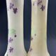Large pair of glass vases with enameled floral decoration from the early 20th century LEGRAS