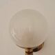 Pair of brass and glass wall lights