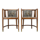 1900s pair of viennese secession armchairs