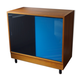 1960 buffet in wood and glass