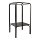 Fifth wheel console in chromed metal and smoked glass, design 1970
