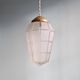 Art Deco pendant light in faceted satin glass, 1920s-30s