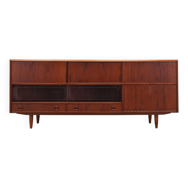Enfilade en teck, design danois, années 1970, production : Danemark