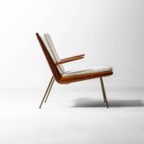 Minimalist 'Boomerang' lounge chair by Peter Hvidt & Orla Møgaard, Denmark