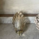 Vintage smoked glass shell wall light