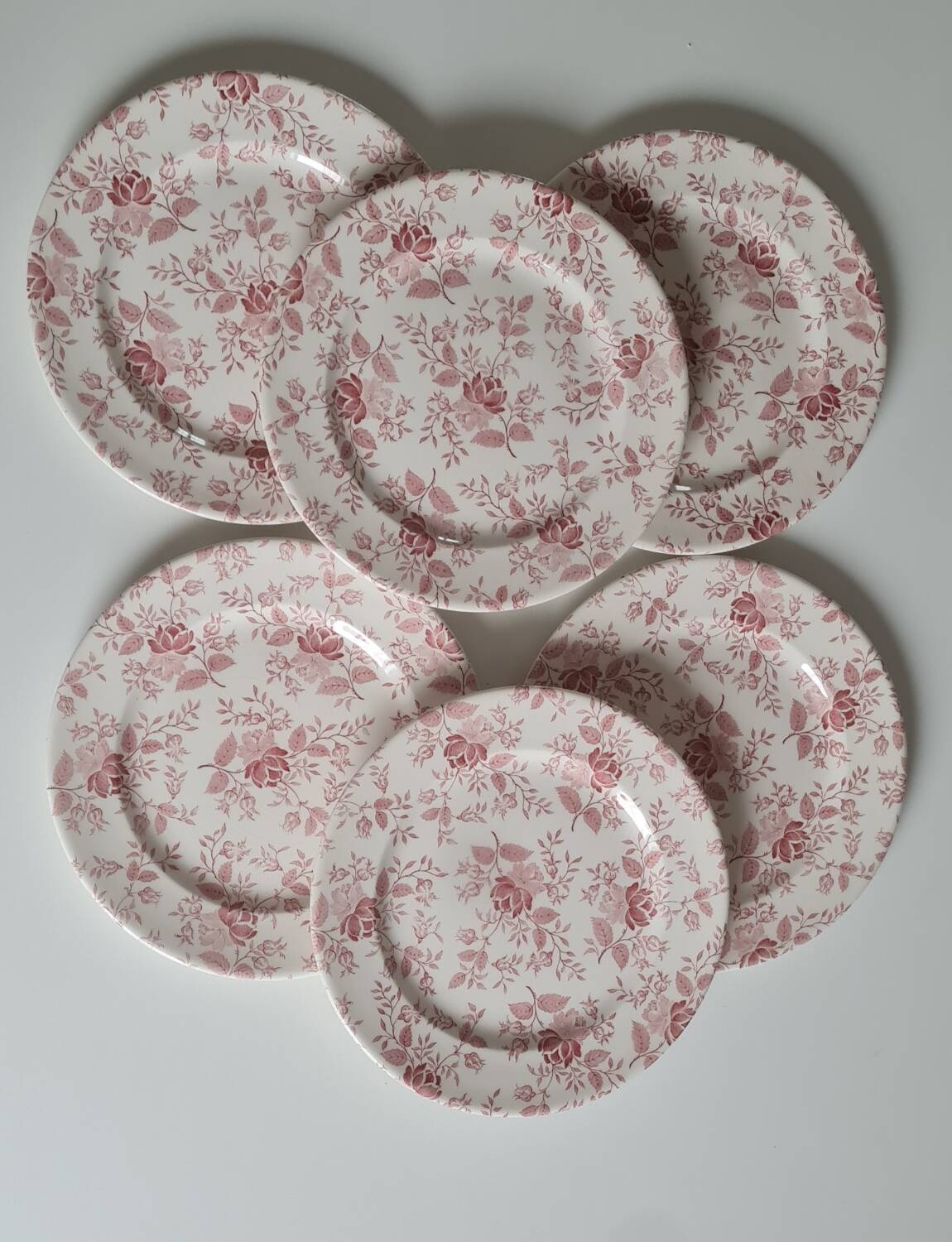 Service of 6 English earthenware plates