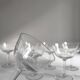 Set of 8 chiseled crystal champagne glasses