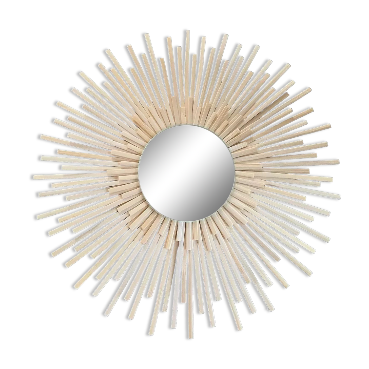 Handmade bamboo mirror, 32 cm