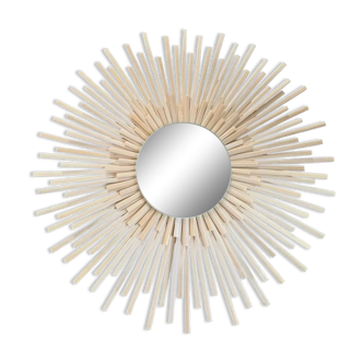Handmade bamboo mirror, 32 cm