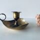 Old brass candlestick