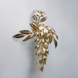 Applique murale dorée Hans Kögl, années 1980, Italie.