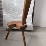 brutalistic primitive stool in pine