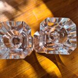 Pair of crystal candlesticks by Villeroy & Boch – 1970s – Perfect condition