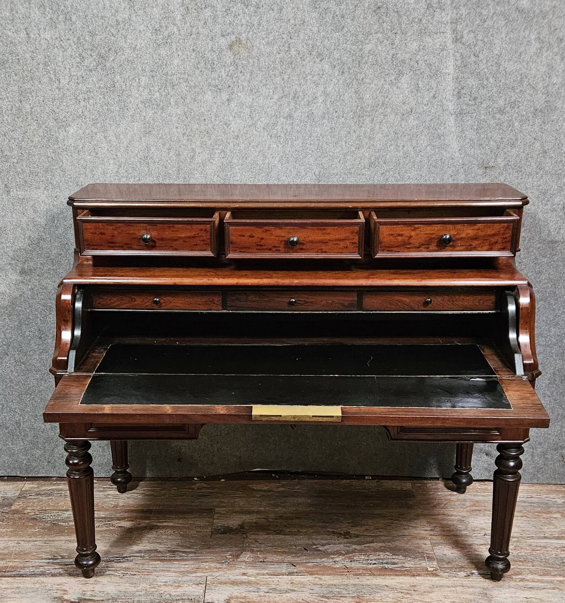 Bureau ancien à cylindre – époque Louis-Philippe / XIXe siècle