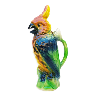 Pitcher cockatoo earthenware Saint Clement Vintage