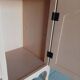 Peach-coloured TV unit
