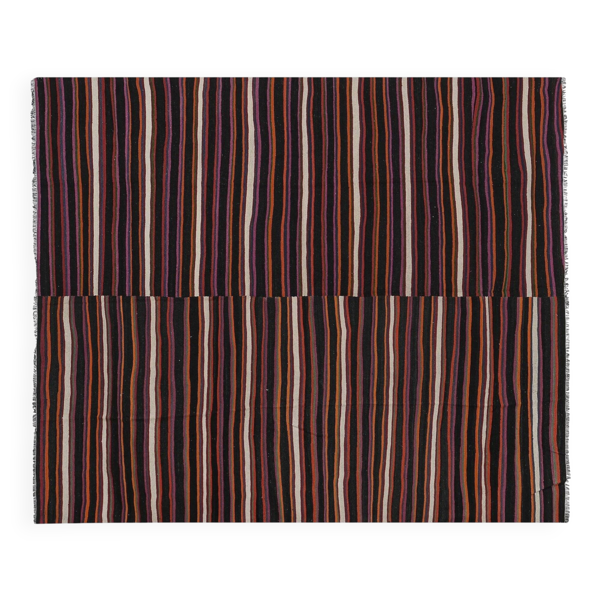 Vintage Turkish kilim handwoven 277x340 cm